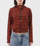 (W) Moor Striped Hooded Jacket