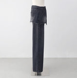 Corinne Denim Layered Pants