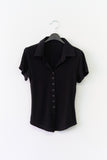 (W) Grimes Linen Collar Top