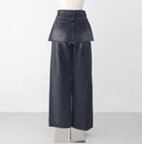 Corinne Denim Layered Pants