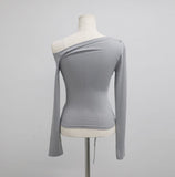 Pre Off-Shoulder Strap T-Shirt
