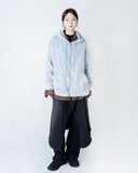 OVER HOOD KNIT ZIP UP