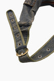 Moss denim belt bag