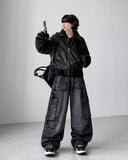 Akaza cropped leather jacket