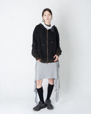 OVER HOOD KNIT ZIP UP