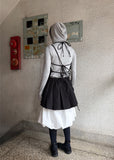 SHIRRING SNAP HOOD TEE