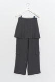 (W) Tog Pleats Cargo Skirt Pants