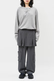 (W) Tog Pleats Cargo Skirt Pants