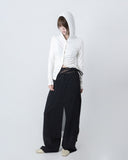 SHIRRING SNAP HOOD TEE