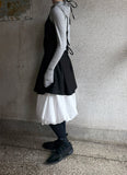 PLEATS BACK STRAP DRESS