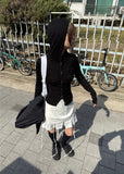 SHIRRING SNAP HOOD TEE