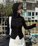 SHIRRING SNAP HOOD TEE