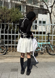 SHIRRING SNAP HOOD TEE