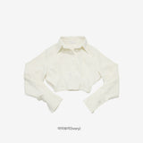 Aiki pin tuck crop shirt