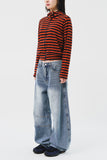 (W) Moor Striped Hooded Jacket