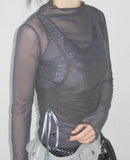 MESH UNBAL STRAP SLEEVELESS