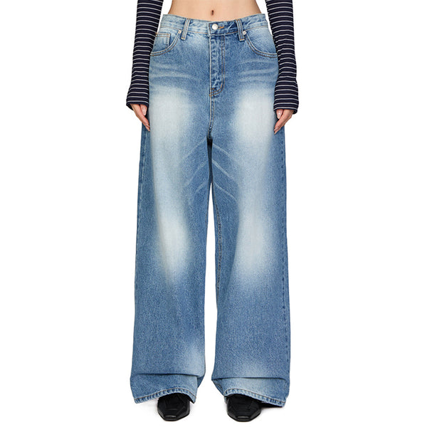 【PORTERNA】Foreman Washing Wide Jeans PORTERNA(ポルテナ) - フォーマンウォッシュ加工ワイドジーンズ