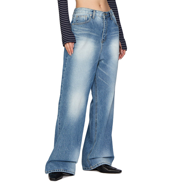 【PORTERNA】Foreman Washing Wide Jeans PORTERNA(ポルテナ) - フォーマンウォッシュ加工ワイドジーンズ