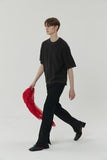 23SS SNAP BACK SLIT WIDE JEAN