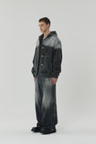 23SS FRONT BACK UNBALANCE WLAP DENIM PANTS