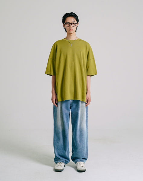JEMUT正規品★23SS★Ice Two Tuck ワイド デニムパンツ JEMUT】23SS☆ Ice Two Tuck Washing Wide Denim Pants