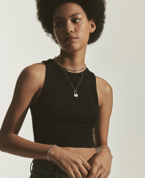 HYÈRES LOR (イエールロール ) - Name rock silver necklace L