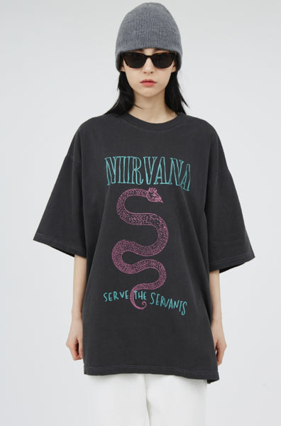 Raucohouse(ラウコハウス) - Nirvana snake printing top – einz.jp