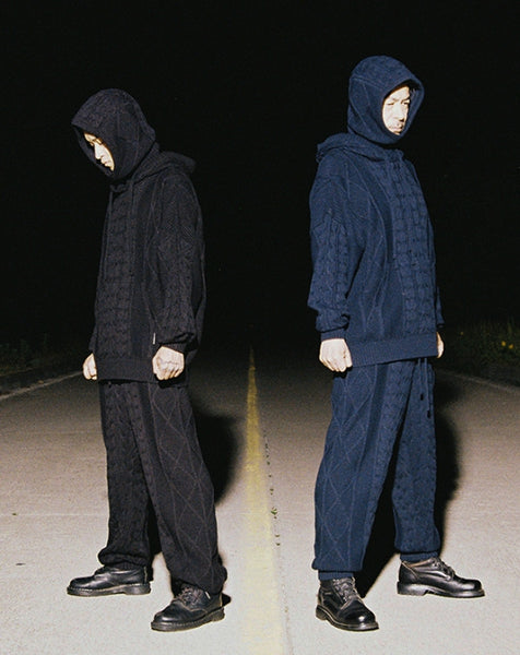 AJO AJOBYAJO (アジョ バイ アジョ) - Twisted Cable Knit Hoodie