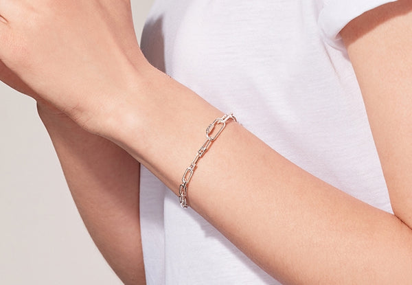 【HYERES LOR】Noailles silver link chain bracelet M Yellow HYÈRES LOR (イエールロール ) - Noailles silver link chain