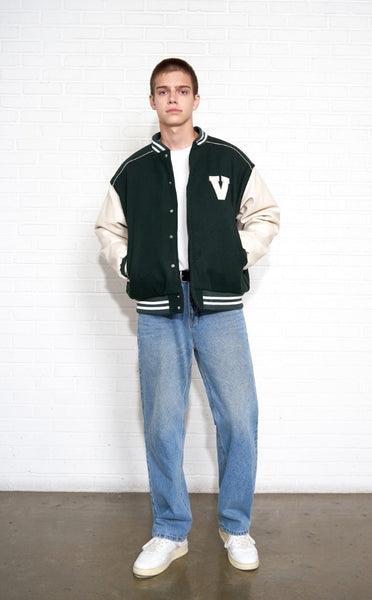 【VETEZE】22FW★ V Logo Lining Varsity Jacket VETEZE(ベテゼ) - V Logo Lining Varsity Jacket – einz.jp