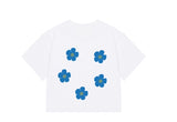 5 Flower Drawing Smile Crop T-shirt
