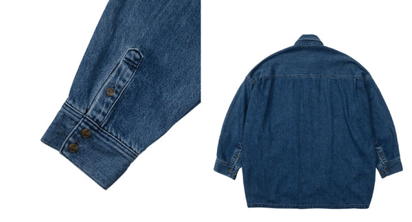 【AJO AJOBYAJO】22SS★ MM Washed Jeans Snow Washed Jeans [Navy] - AJOBYAJO