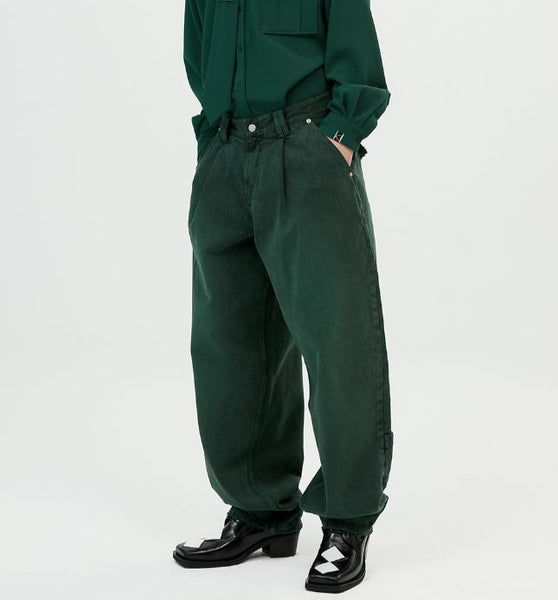 ★ESCSTUDIO★color washing denim pocket pants(green)★正規品 ESC STUDIO】color washing denim pocket pants | OUR BRAND,ESC