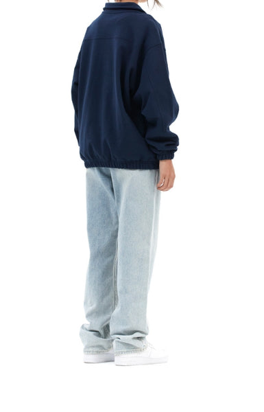 [ MAHAGRID]★24SS★韓国人気★RALLY COLLARED SWEATSHIRT SPORT COLLARED SWEATSHIRT[BLACK] - MAHAGRID