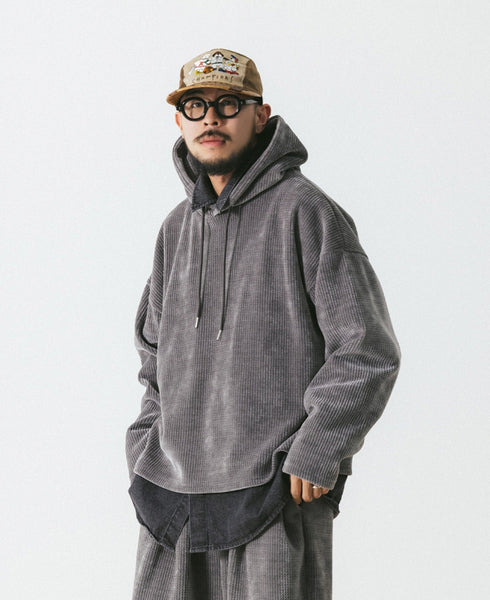 ANGLAN (アングラン) - Suede Waffle Crop Hoodie – einz.jp ANGLAN (アングラン) - Suede Waffle Crop Hoodie – einz.jp