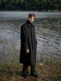 Oversized Wool Balmacaan Long Coat