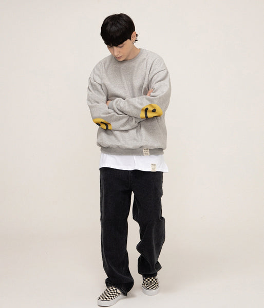 【GRAVER】Elbow Dot Smile Clip Sweatshirt Elbow Dot Smile Bead Sweatshirt - GRAVER | 60% - Asian