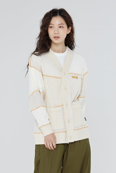 ROMANTIC CROWN (ロマンティック クラウン) - MIXED KNIT CARDIGAN