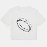 3D Lettering graphic crop t-shirt
