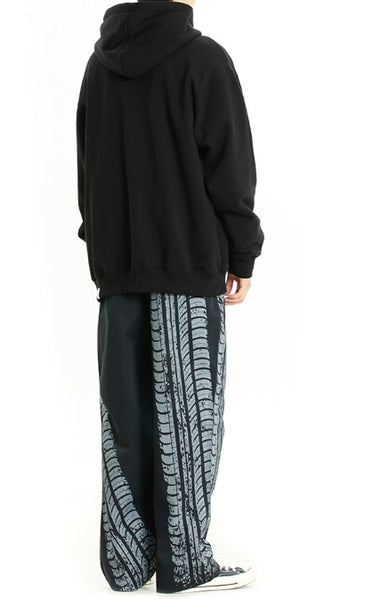 mahagrid(マハグリッド) - APPLIQUE ZIP UP HOODIE [BLACK