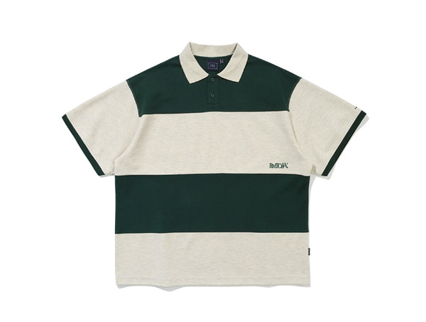 ROMANTIC CROWN★男女兼用★STRIPE RUGBY POLO_2色♪ ROMANTIC CROWN (ロマンティック クラウン) - STRIPE RUGBY POLO