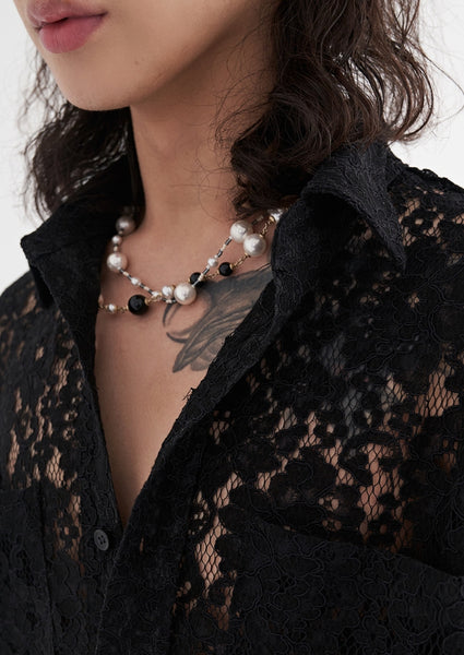 ☆人気☆【BLACKPURPLE】☆blair pearl necklac.e☆ネックレス☆ blair pearl necklace - BLACKPURPLE_USD