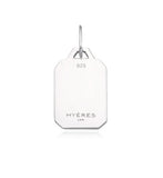 Name Silver tag M initial pendant