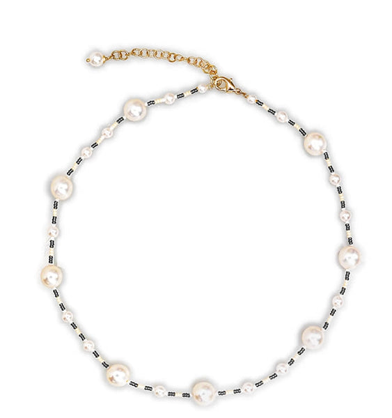 BLACKPURPLE (ブラックパープル) - REBOLD PEARL NECKLACE – einz.jp
