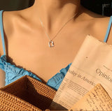 925 Silver Clyde Square Necklace