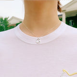 925 Silver Clyde Square Necklace