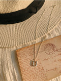 925 Silver Clyde Square Necklace