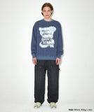 GRUNGE SLOGAN PIGMENT SWEATSHIRT