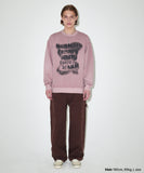 GRUNGE SLOGAN PIGMENT SWEATSHIRT