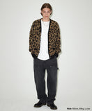 LEOPARD HAIRY KNIT CARDIGAN